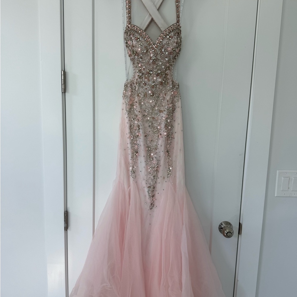 Camille La Vie Pink and White Gown